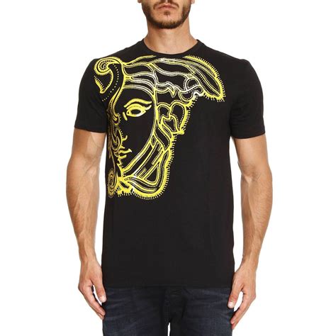 versace men's short sleeve shirt|versace long sleeve t shirts.